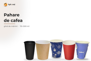 Pahare din h&acirc;rtie pentru cafea: ghid de mărimi și capace