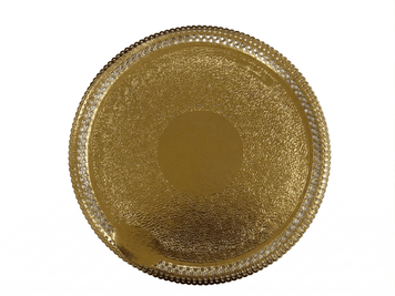 Suport rotund din carton auriu, dantelat, 300mm ASD-0001225 fotografie